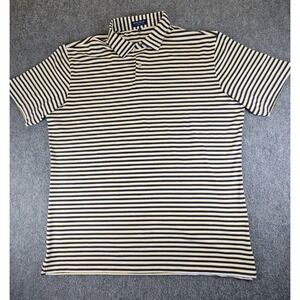 Peter Millar CrownCrafted Polo Golf Shirt Mens Size XL Striped Short Sleeve 1412